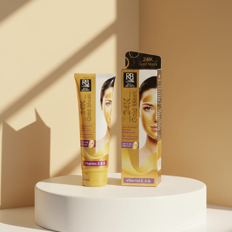 RB Cosmetics Real Beauty 24K Gold Mask | Hydrating & Brightening | Original