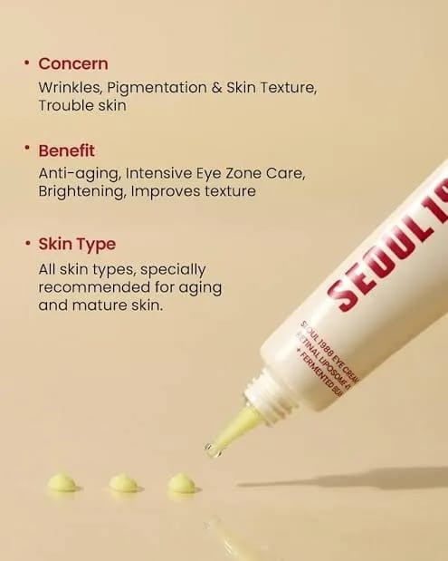 K-SECRET Seoul 1988 Eye Cream | Advanced Anti-Aging & Brightening Formula | 30ml