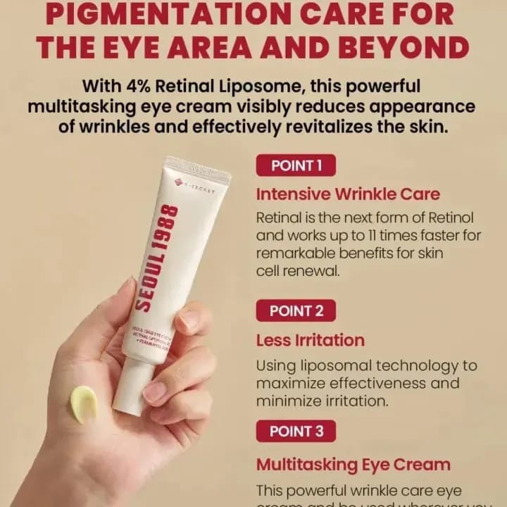 K-SECRET Seoul 1988 Eye Cream | Advanced Anti-Aging & Brightening Formula | 30ml